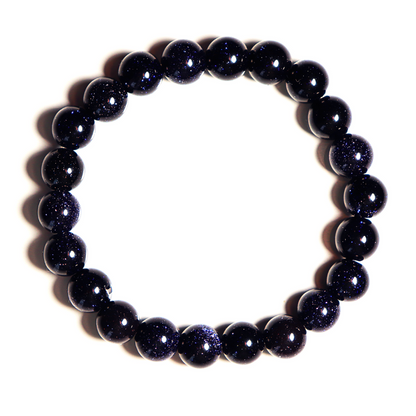 Bracelet Blue Sandstone 8mm - Éclat Nocturne