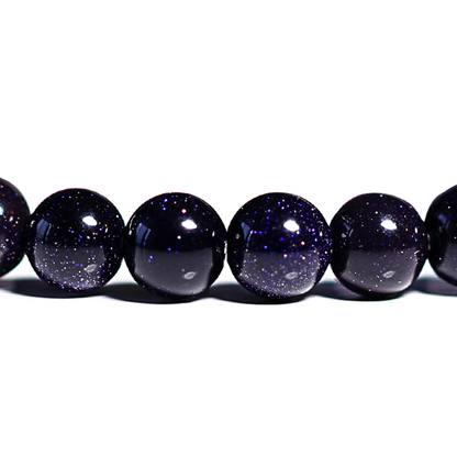 Bracelet Blue Sandstone 8mm - Éclat Nocturne