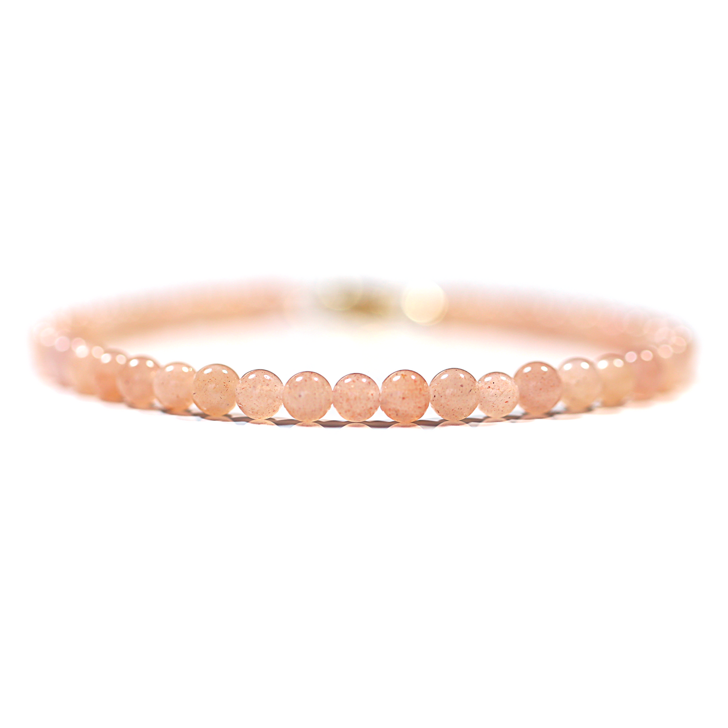 Bracelet Pierre de Soleil 4mm avec fermoir - Vitalité et Positivité