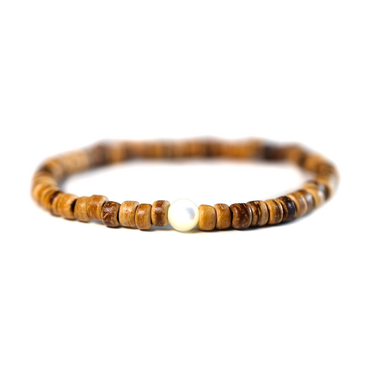 Bracelet Surfeur Heishi Coco et Nacre