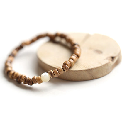 Bracelet Surfeur Heishi Coco et Nacre